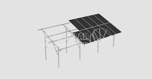 Double Pile Ground Solar Mounting System